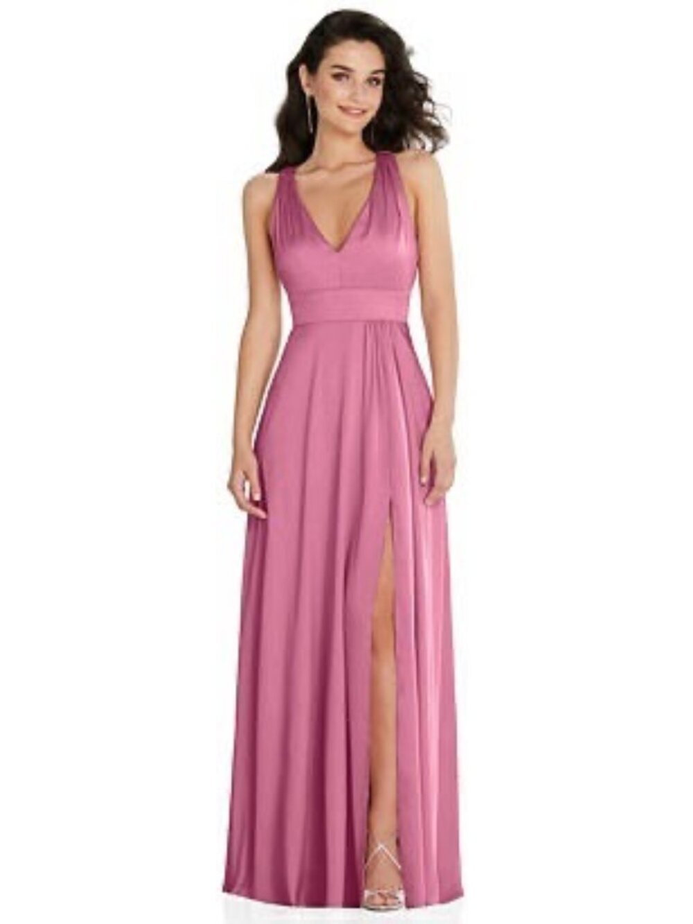 After Six 6864 Orchid Pink Whisper Satin Maxi Gown